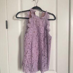 Purple lace highneck tank!